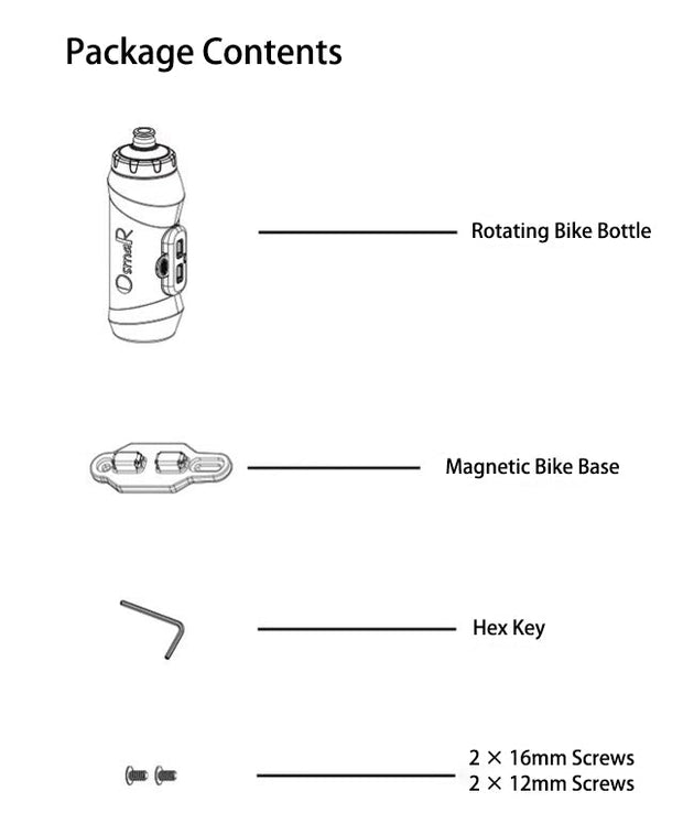 Rotating Bike Bottle – Quick-Release Magnetic Mount System
